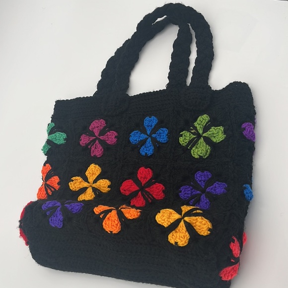Handmade Boho Crochet Shoulder Bag - Picture 3 of 12